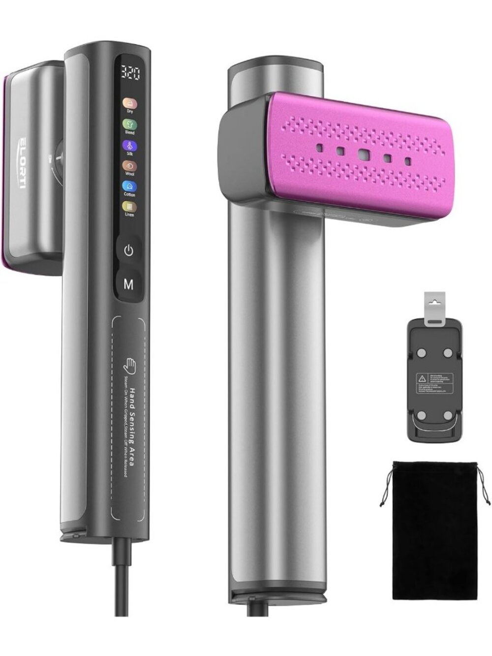 Portable Travel Clothes Steamer, 1200W Dual Voltage, Fast Heat-Up, Compact